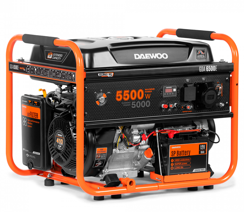 Generator electric DAEWOO GDA 6500E 5.5kw Benzină AVR photo