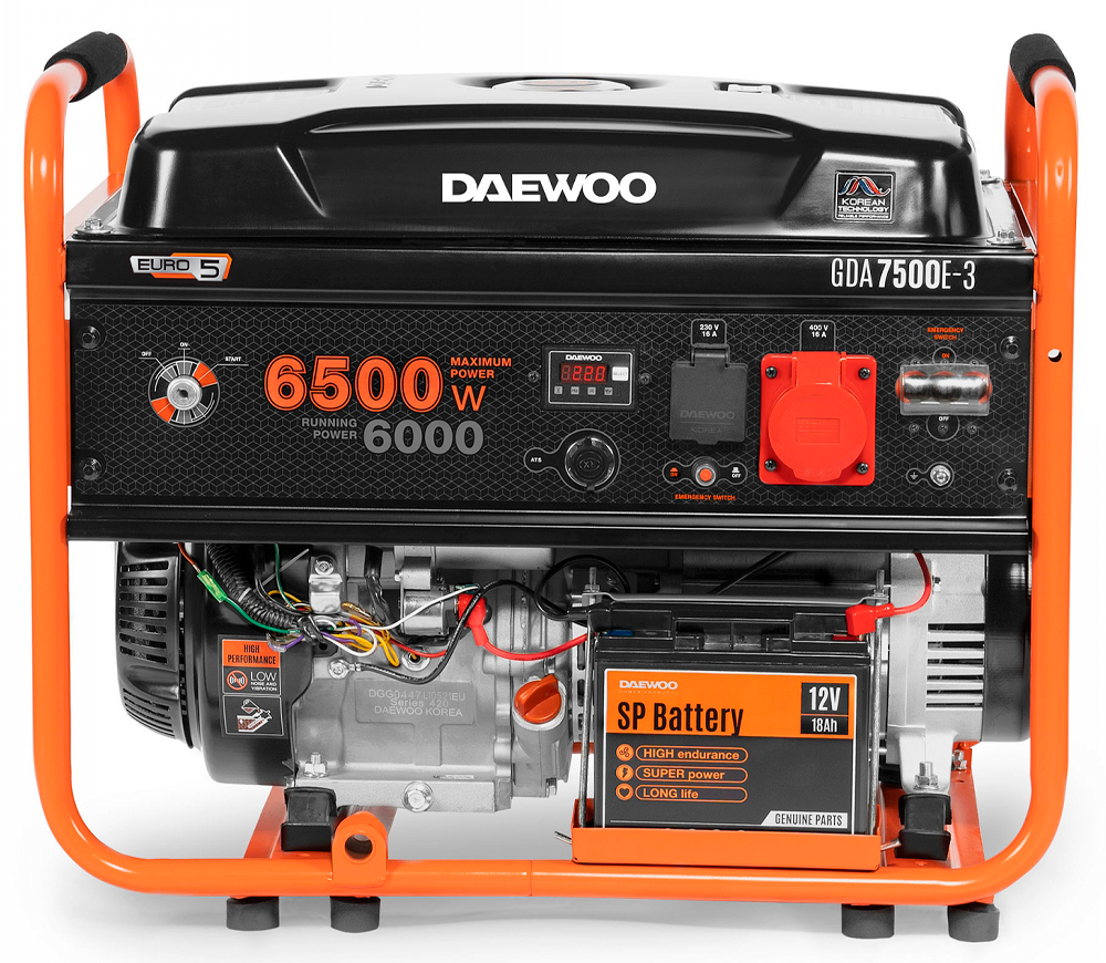 Generator electric DAEWOO GDA 7500E-3 6.5kw Benzină AVR photo 0