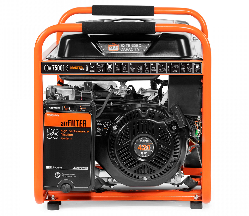 Generator electric DAEWOO GDA 7500E-3 6.5kw Benzină AVR photo 4