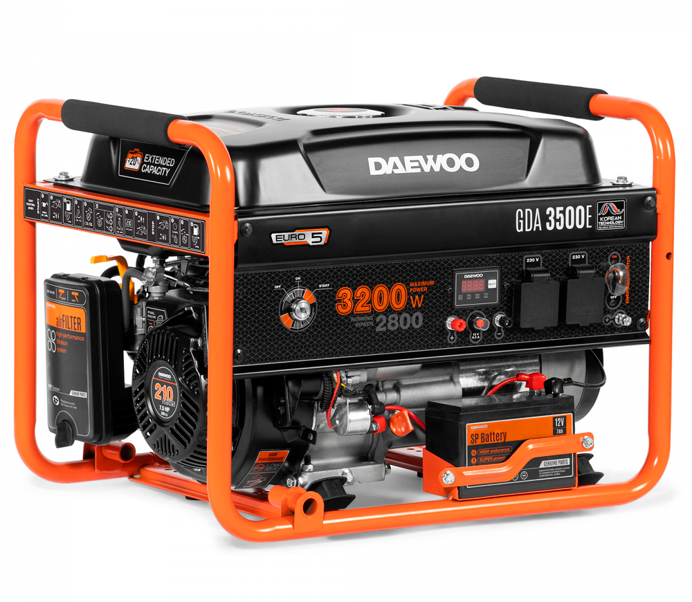 Generator electric DAEWOO GDA 3500E 3.2kw Benzină AVR photo