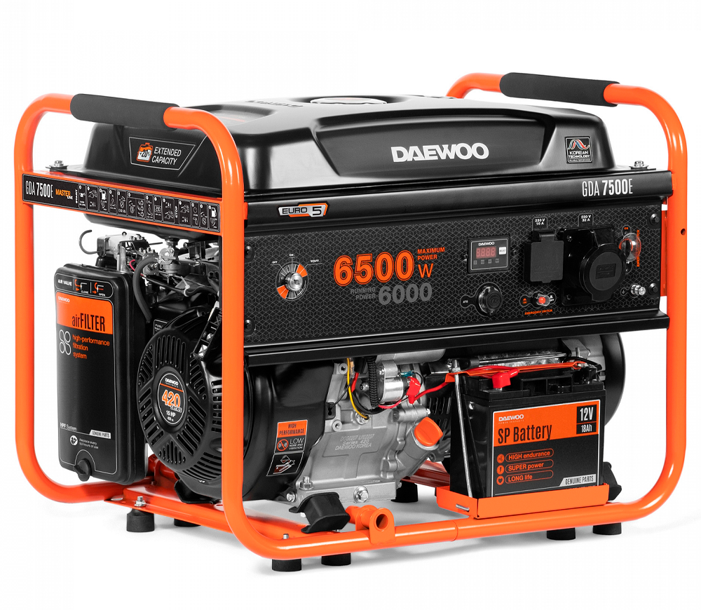 Generator electric DAEWOO GDA 7500E 6.5kw Benzină AVR photo