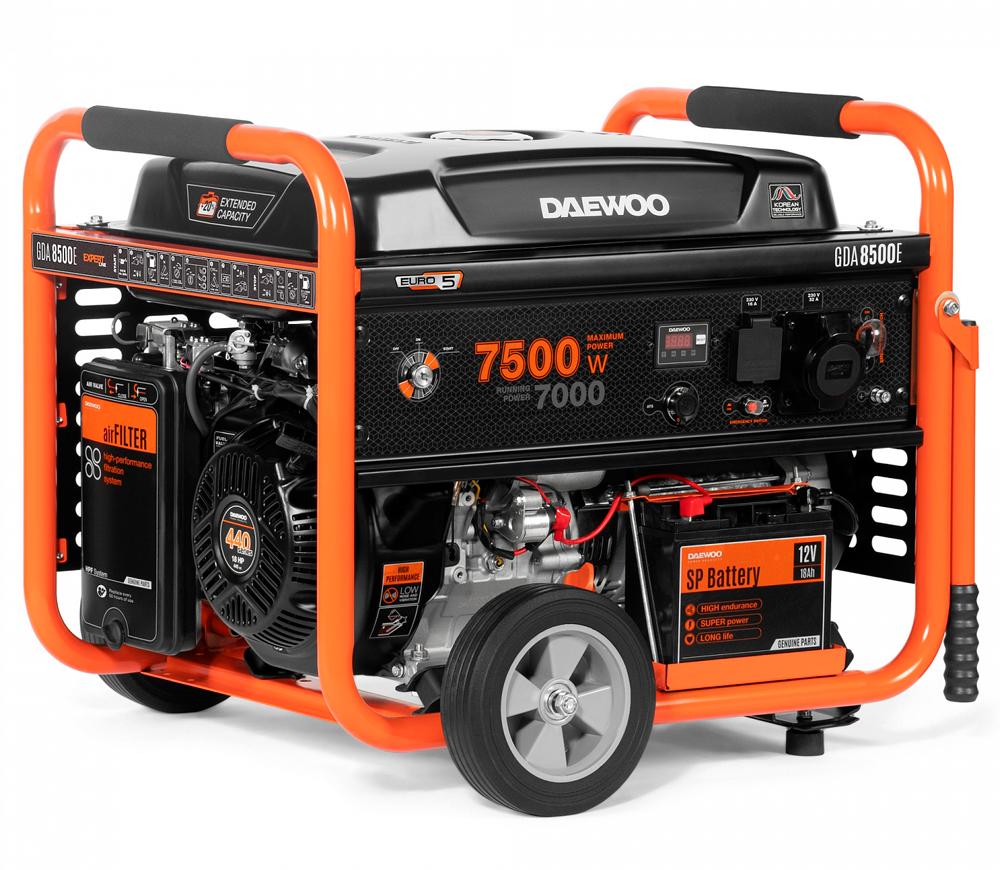 Generator electric DAEWOO GDA 8500E 7.5kw Benzină AVR photo