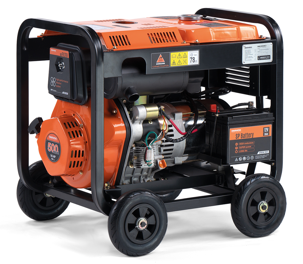 Generator electric DAEWOO DDAE 9000DXE-3 6.3kw Motorină AVR photo 0