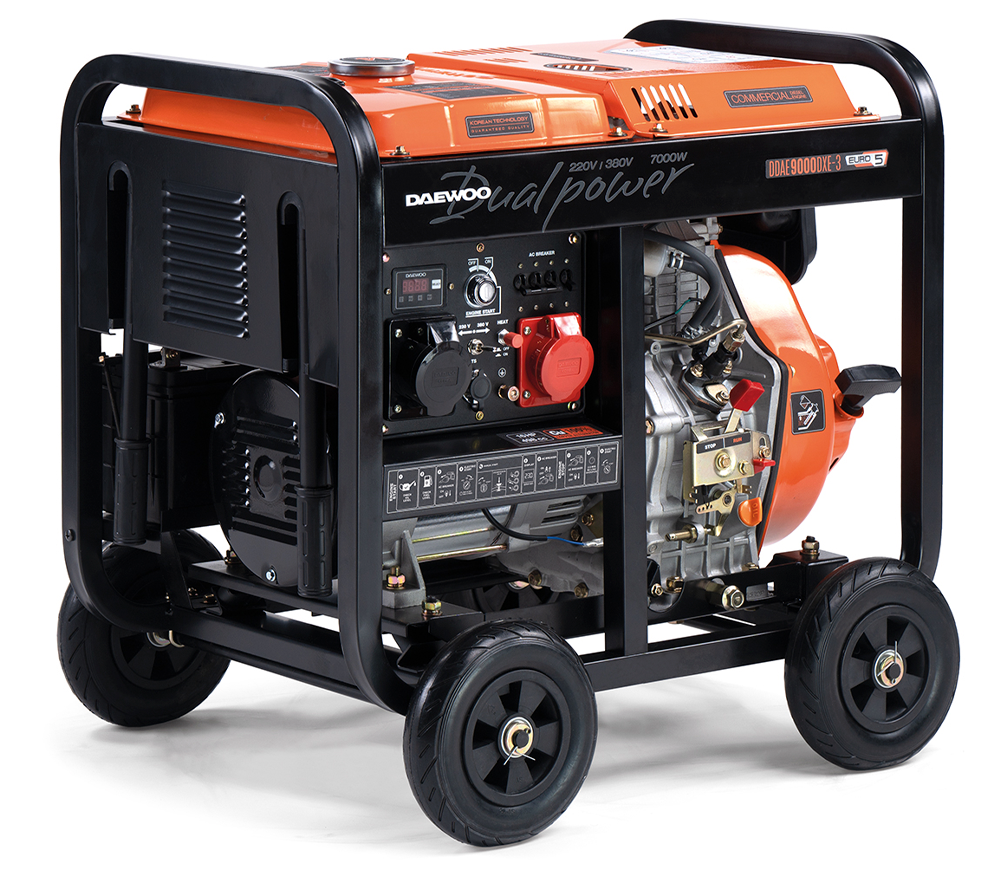Generator electric DAEWOO DDAE 9000DXE-3 6.3kw Motorină AVR photo