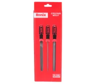 Набор 3 напильников RONIX RH-2505 Плоский/Полукруглый/Круглый-2