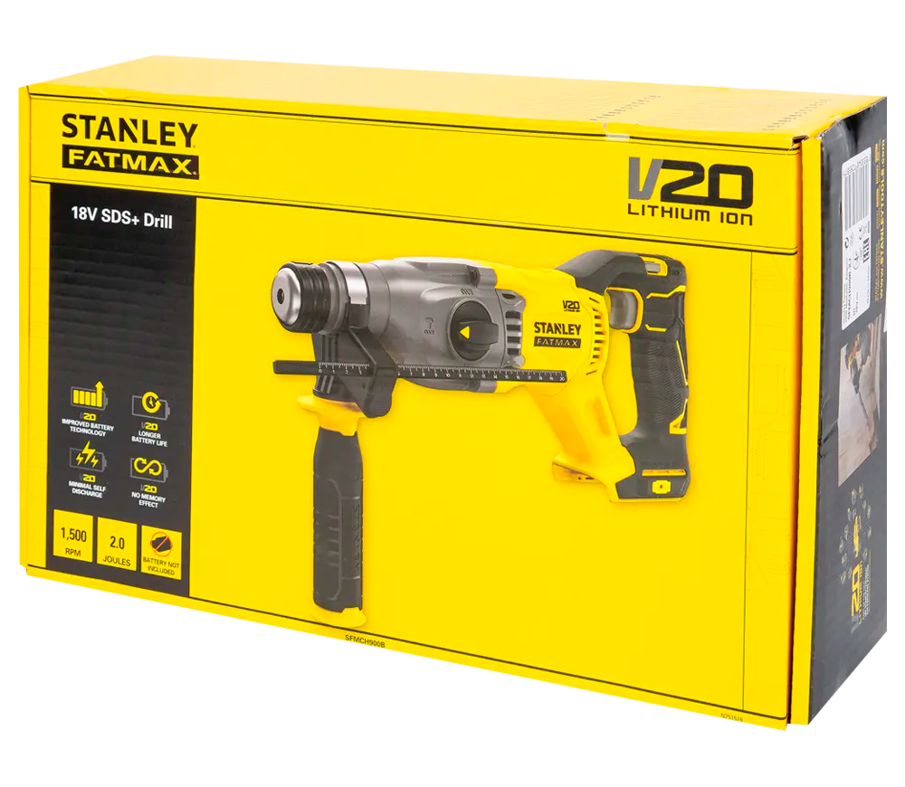 Ciocan rotopercutor cu acumulator (fără bat) STANLEY SFMCH900B-XJ 2J 18V photo 3