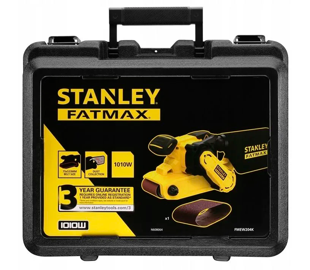 Mașină de șlefuit cu bandă STANLEY FMEW204K-QS 1010w 75 mm photo 3