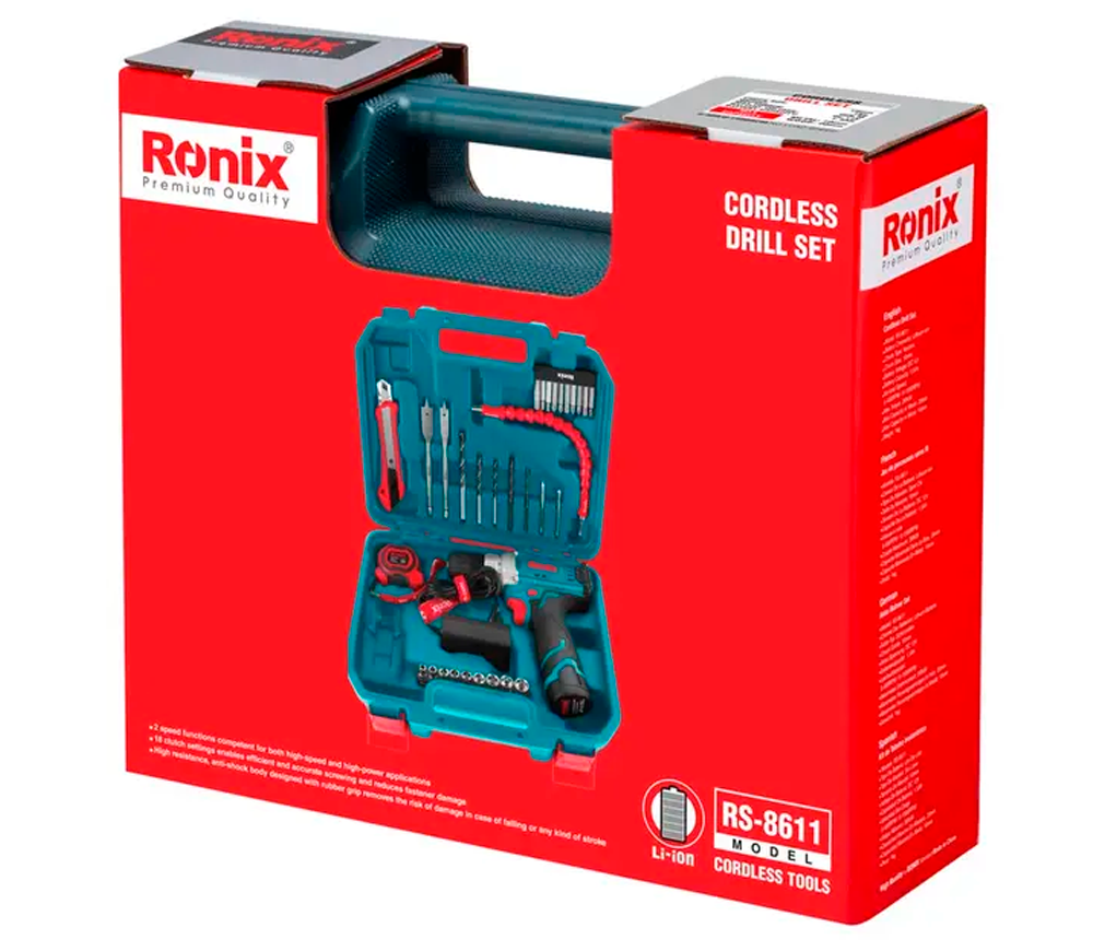 Шуруповёрт аккумуляторный RONIX RS-8611 12В 1.5Ач photo 10