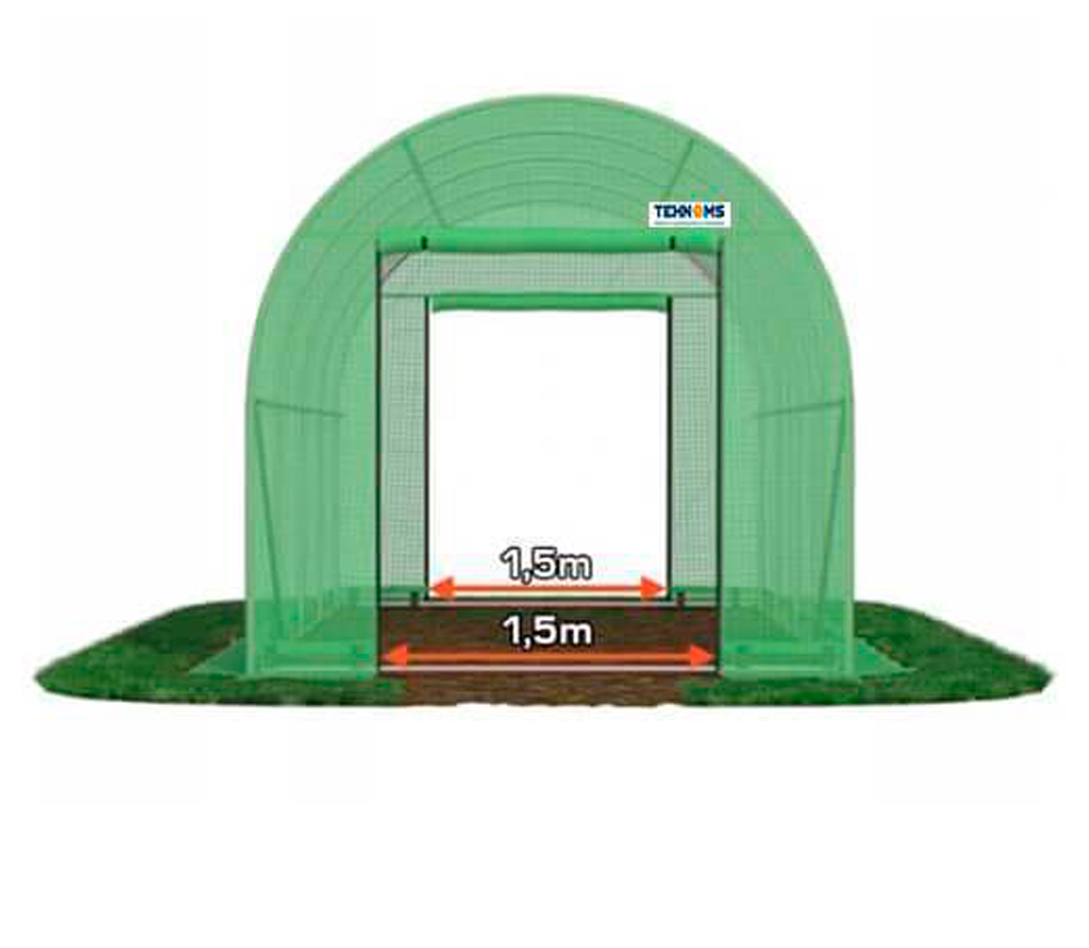 Теплица арочная TEHNO-MS 6x3x2.5 м 18м² Зелёная photo 1