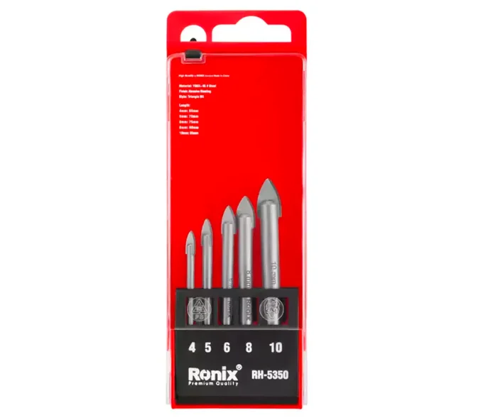 Burghiu pe sticlă RONIX RH-5350 4-10mm Oțel YG6X+45-3