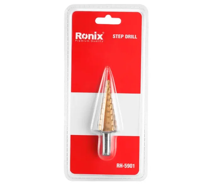 Ступенчатое сверло RONIX RH-5901 4-20мм HSS-TIN-5