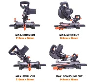 Fierăstrău  circular staționar EVOLUTION 047-0003A 1200w 185mm-4