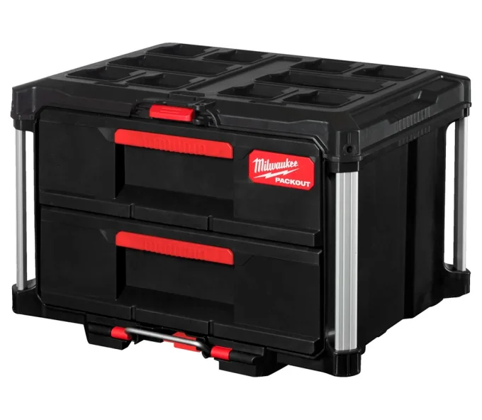 Ящик с 2-мя выдвижными отсеками MILWAUKEE PACKOUT Drawer Tool Box Пластик-2