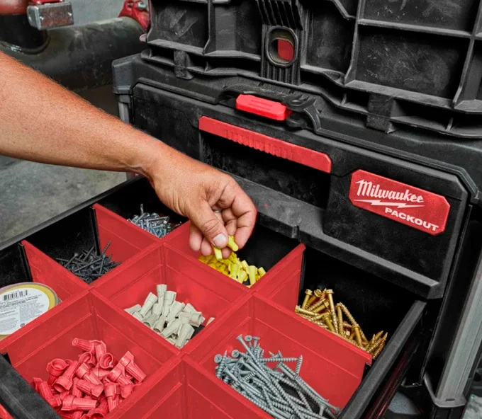 Ящик с 2-мя выдвижными отсеками MILWAUKEE PACKOUT Drawer Tool Box Пластик-10
