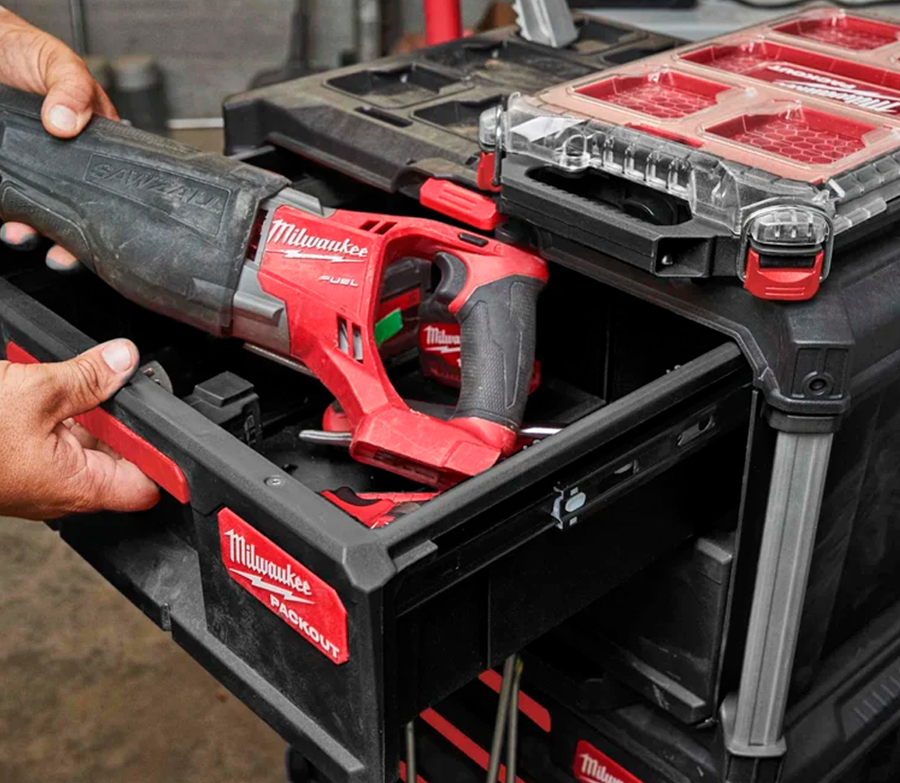 Sertar cu 2 compartimente glisante MILWAUKEE PACKOUT Drawer Tool Box Plastic photo 8