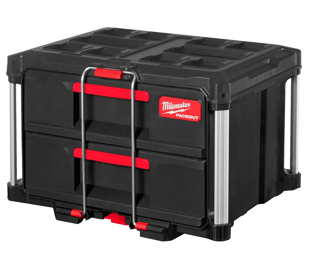 Sertar cu 2 compartimente glisante MILWAUKEE PACKOUT Drawer Tool Box Plastic photo