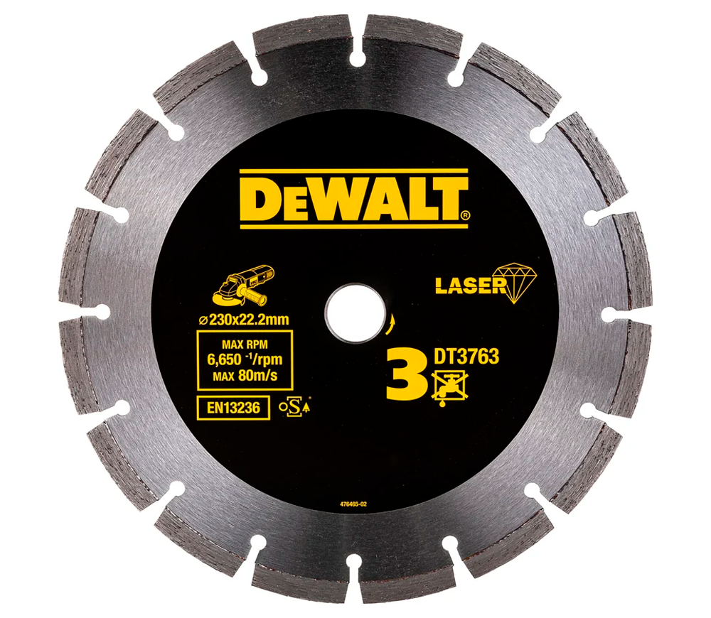 Disc de tăiat cu diamant DEWALT DT3763 230mm Segmentat Marmura/Granit photo