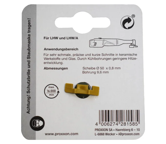 Disc de tăiat cu diamant PROXXON 28158 50mm Solid Ceramică/Gresie/Sticlă-3