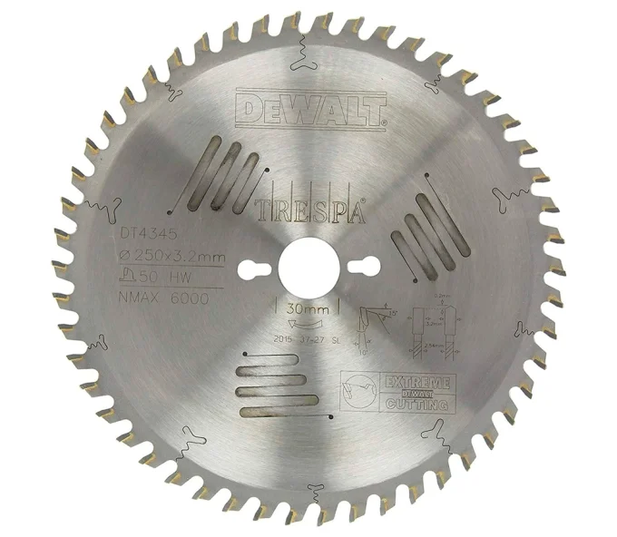 Disc pentru fierastrau electric DEWALT DT4345-QZ 250mm 2.5mm-1