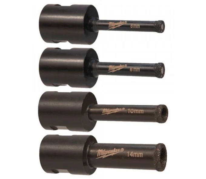 Set de carote diamantate și burghie MILWAUKEE DIAMOND MULTIMATERIAL 8 4-14мм-2