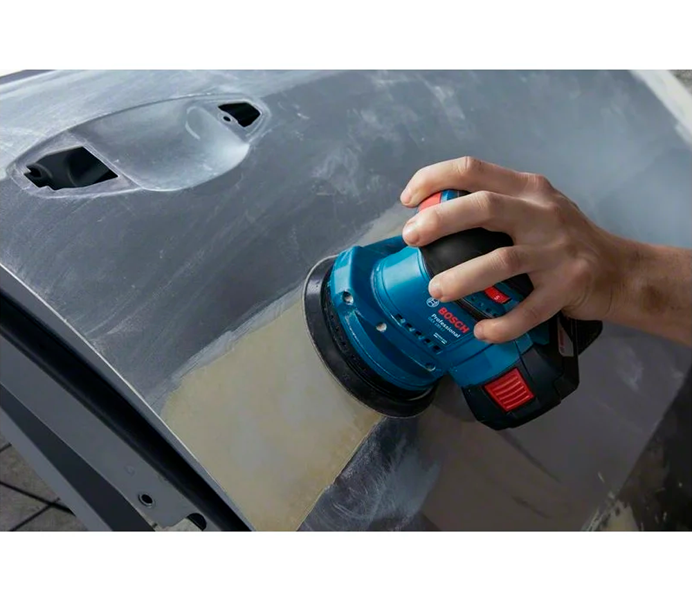 Шлифмашина эксцентриковая аккумуляторная BOSCH GEX 185-LI PROF 125мм 18В 4Ач photo 2