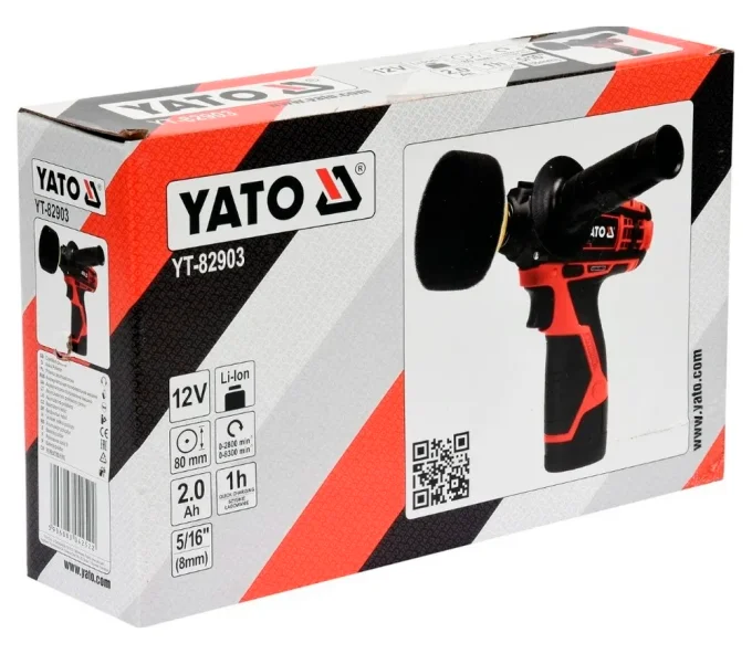 Mașină de polișat fără fir YATO YT82903 80mm 12V 2Ah-7