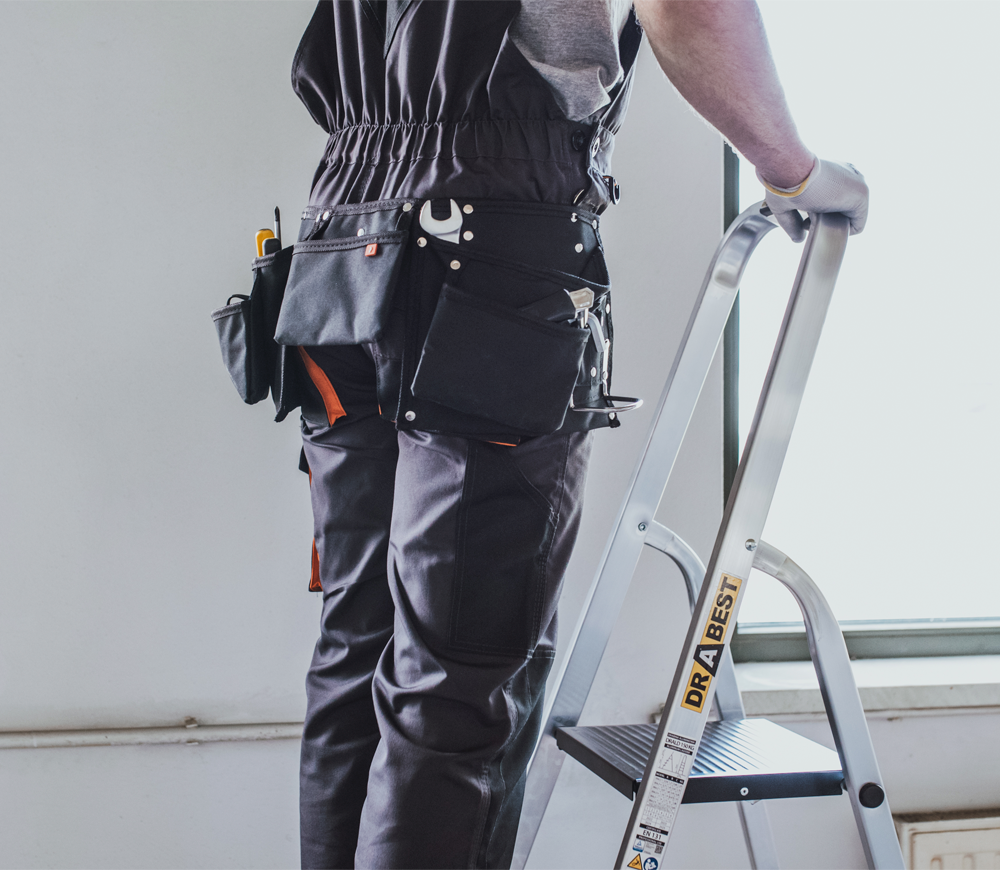 Scară unilaterală DRABEST DR-AL-D4-PRO-Ż+CZ 0.75m 150kg photo 6