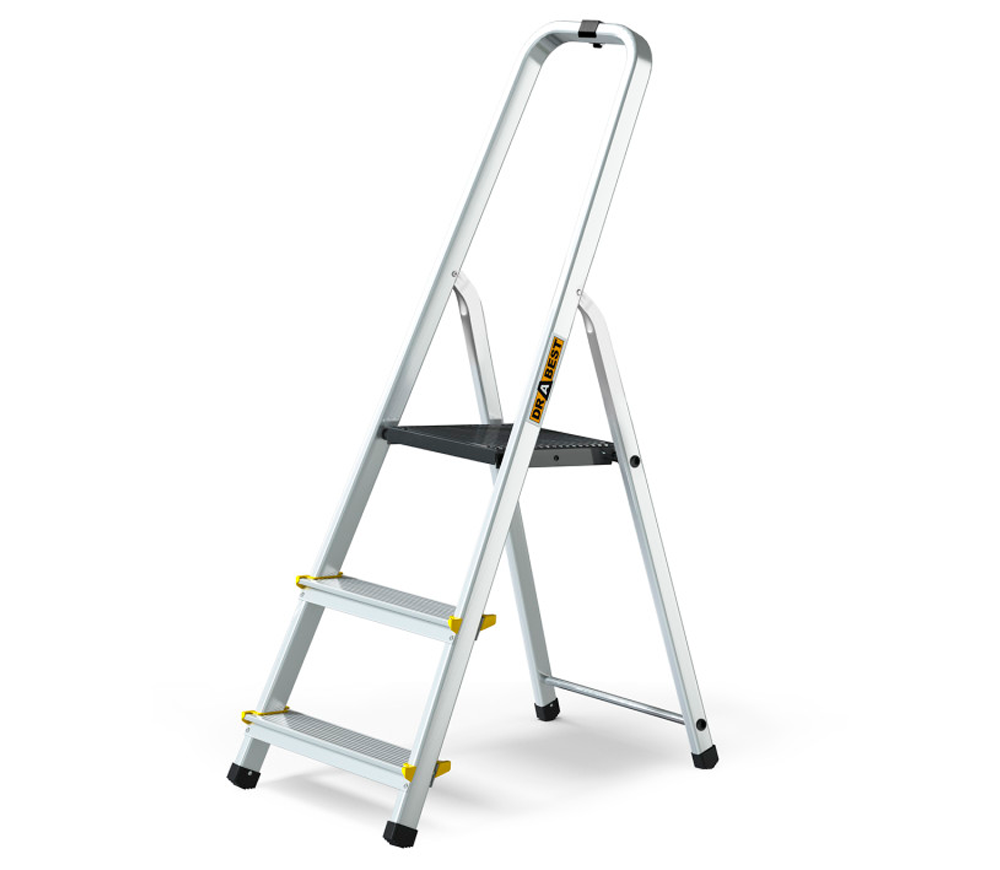 Scară unilaterală DRABEST DR-AL-D3-PRO-Ż+CZ 0.54m 150kg photo