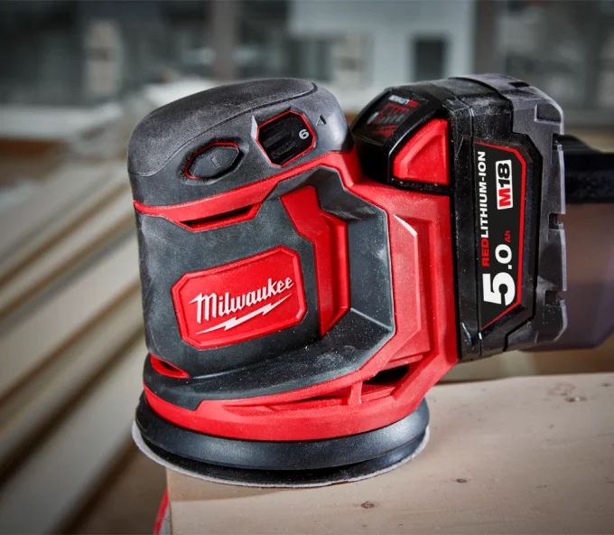 Mașină de șlefuit excentrică fără fir (fără bat) MILWAUKEE M18 BOS125-0 125mm 18V-4