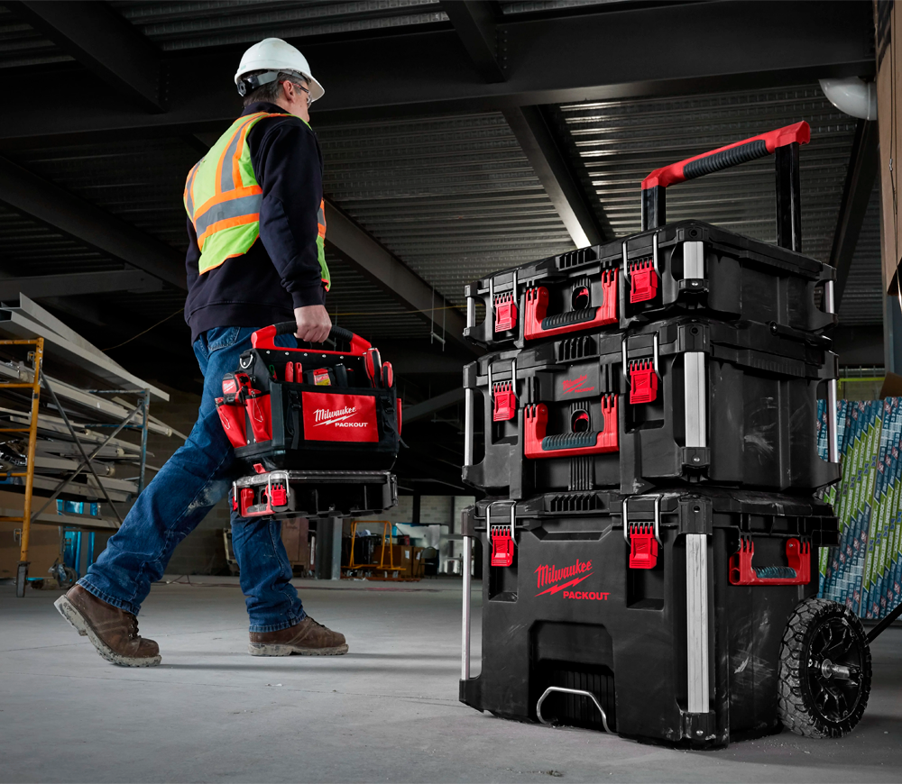 Set de cutii pentru scule MILWAUKEE PACKOUT TROLLEY BOX SET Plastic photo 2