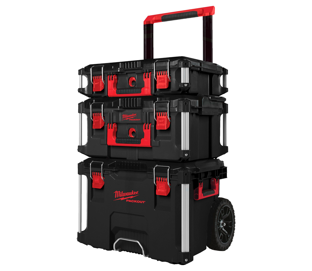 Set de cutii pentru scule MILWAUKEE PACKOUT TROLLEY BOX SET Plastic photo