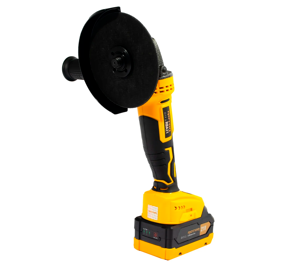 Угловая шлифмашина аккумуляторная ROTOR RBA21 125мм 21В 3Ач photo 0
