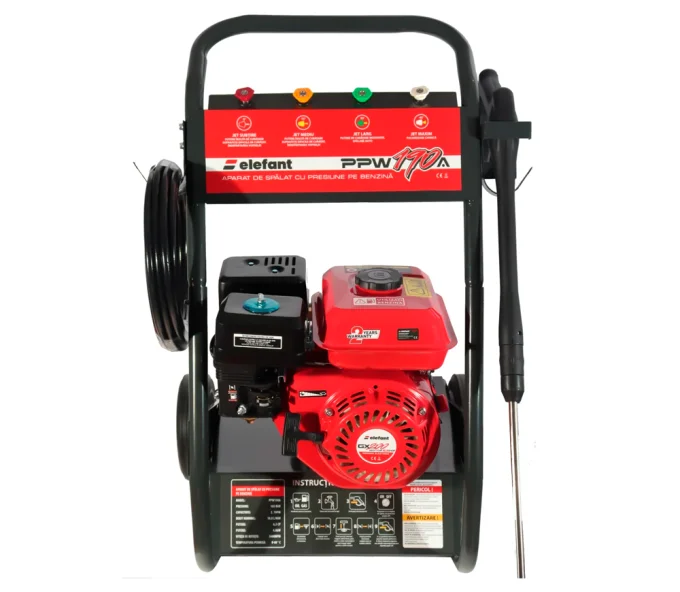Aparat de spălat cu presiune pe benzin Elefant PPW190A 6.5cp 165bar 600l/h-2