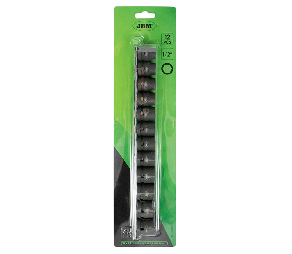 Set de 12 capete de impact JBM-53060 10-21 mm photo 1