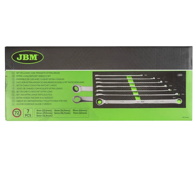 Set de chei cu clichet cu două fețe cu 7 piese JBM-54066 8-19mm-4