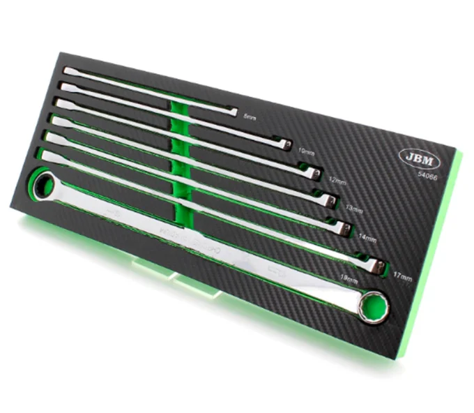 Set de chei cu clichet cu două fețe cu 7 piese JBM-54066 8-19mm-1