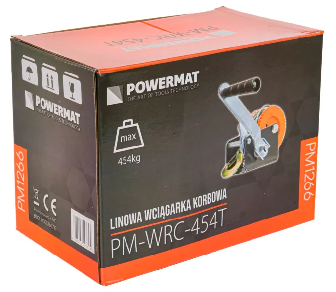 Ручная лебедка POWERMAT PM-WRC-454T 454kg 5м-8