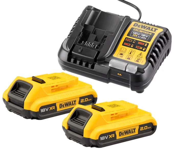 Зарядное устройство + 2 аккумулятора DEWALT DCB1104D2 72вт 12-14.4-18В 4A-1