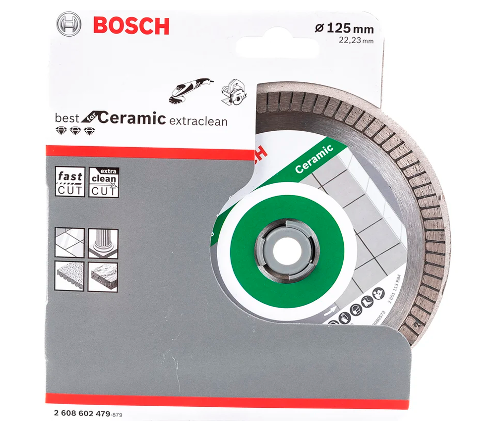 Алмазный отрезной диск BOSCH Ceramic Extraclean 2608602479 125мм Турбо Керамика photo 1