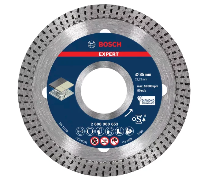 Disc de tăiat cu diamant BOSCH 2608900655 125mm Turbo Ceramică/Marmura/Granit-1