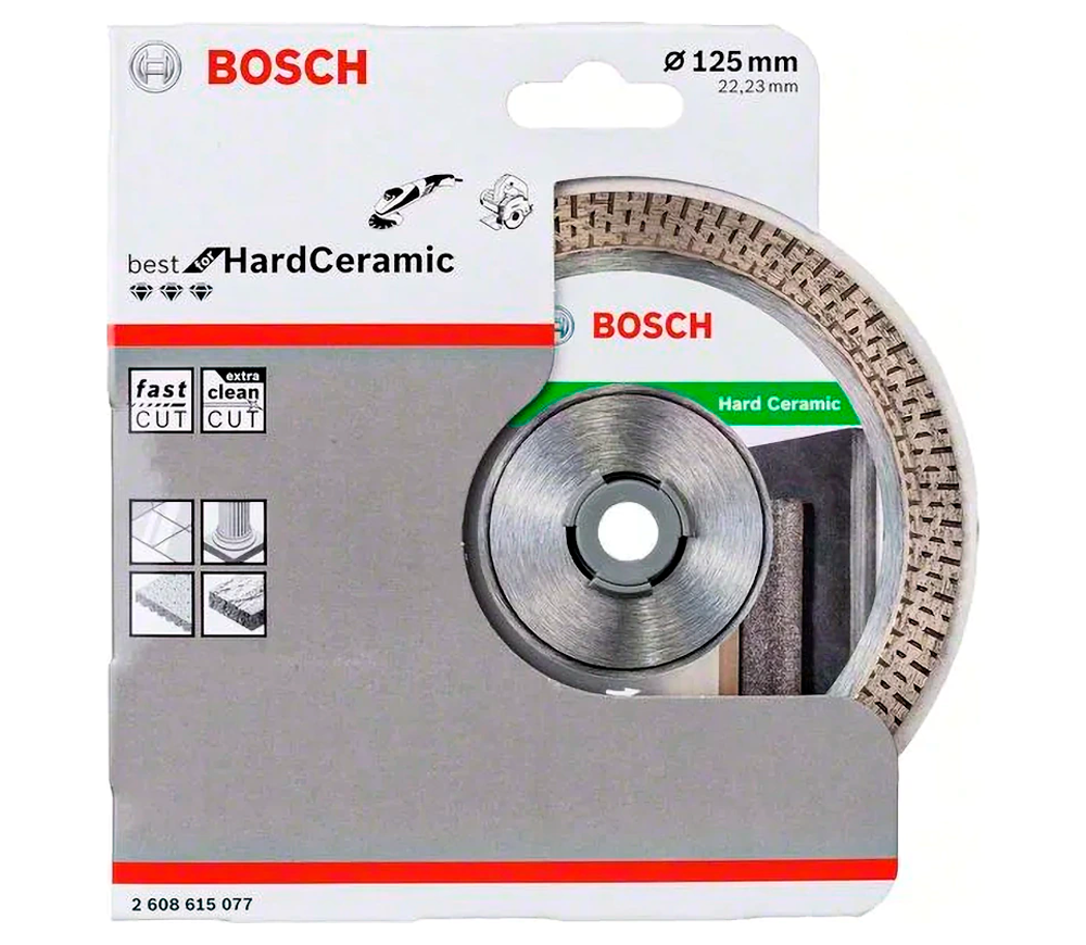 Алмазный отрезной диск BOSCH HardCeramic 2608615077 125мм Турбо Керамика/Мрамор/Гранит photo 0