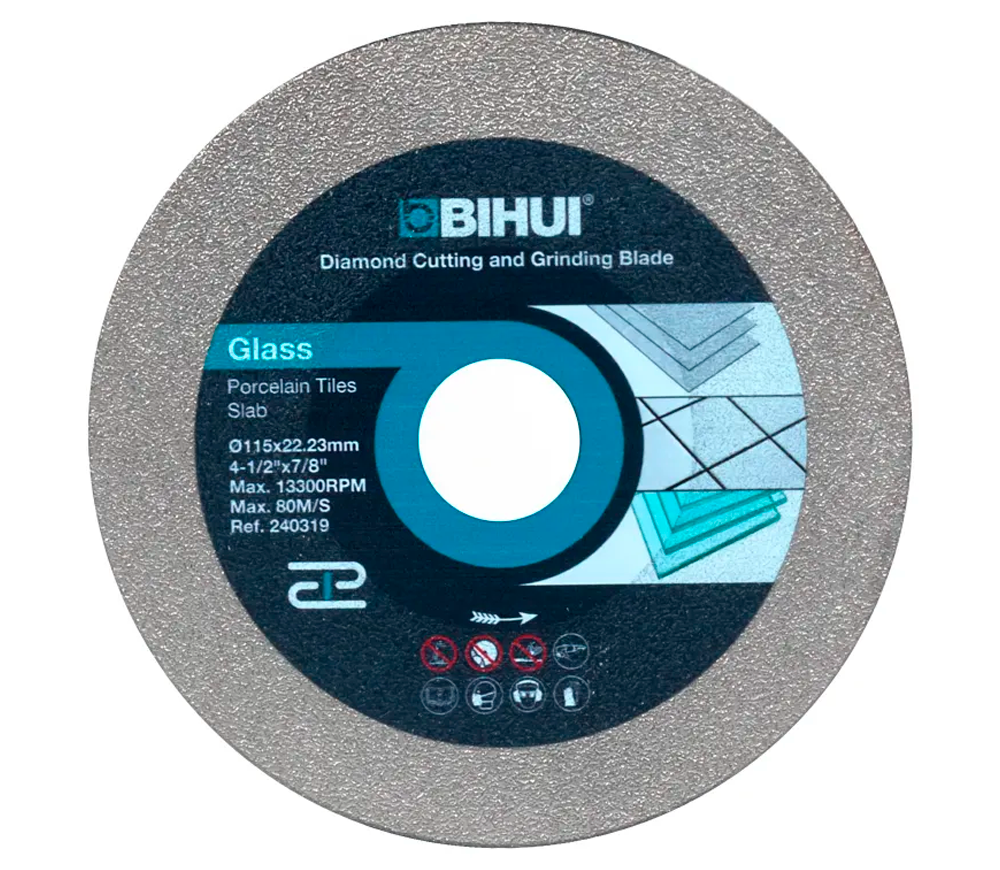 Disc de tăiat cu diamant BIHUI DPG115 115mm Solid Ceramică/Porțelan/Marmură photo