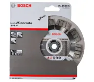 Disc de tăiat cu diamant BOSCH Best for Concrete 2608602651 115mm Segmentat Beton/Piatră/Cărămidă-2