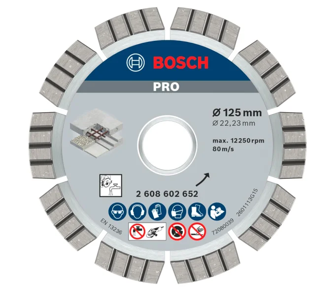 Disc de tăiat cu diamant BOSCH Best for Concrete 2608615065 125mm Segmentat Beton-1