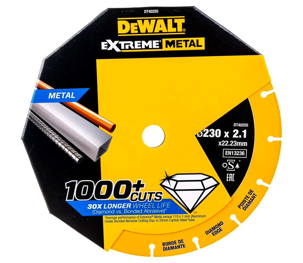 Алмазный отрезной диск DEWALT DT40255 230мм Сегментированный Металл photo 1