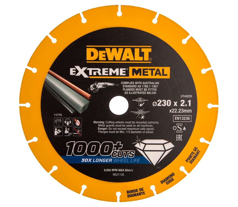 Алмазный отрезной диск DEWALT DT40255 230мм Сегментированный Металл photo