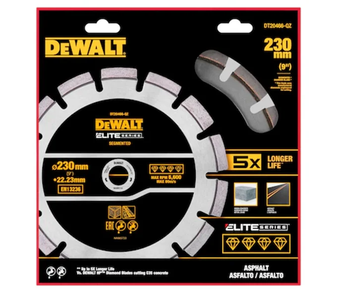 Disc de tăiat cu diamant DEWALT DT20466-QZ 230mm Segmentat Asfalt-2