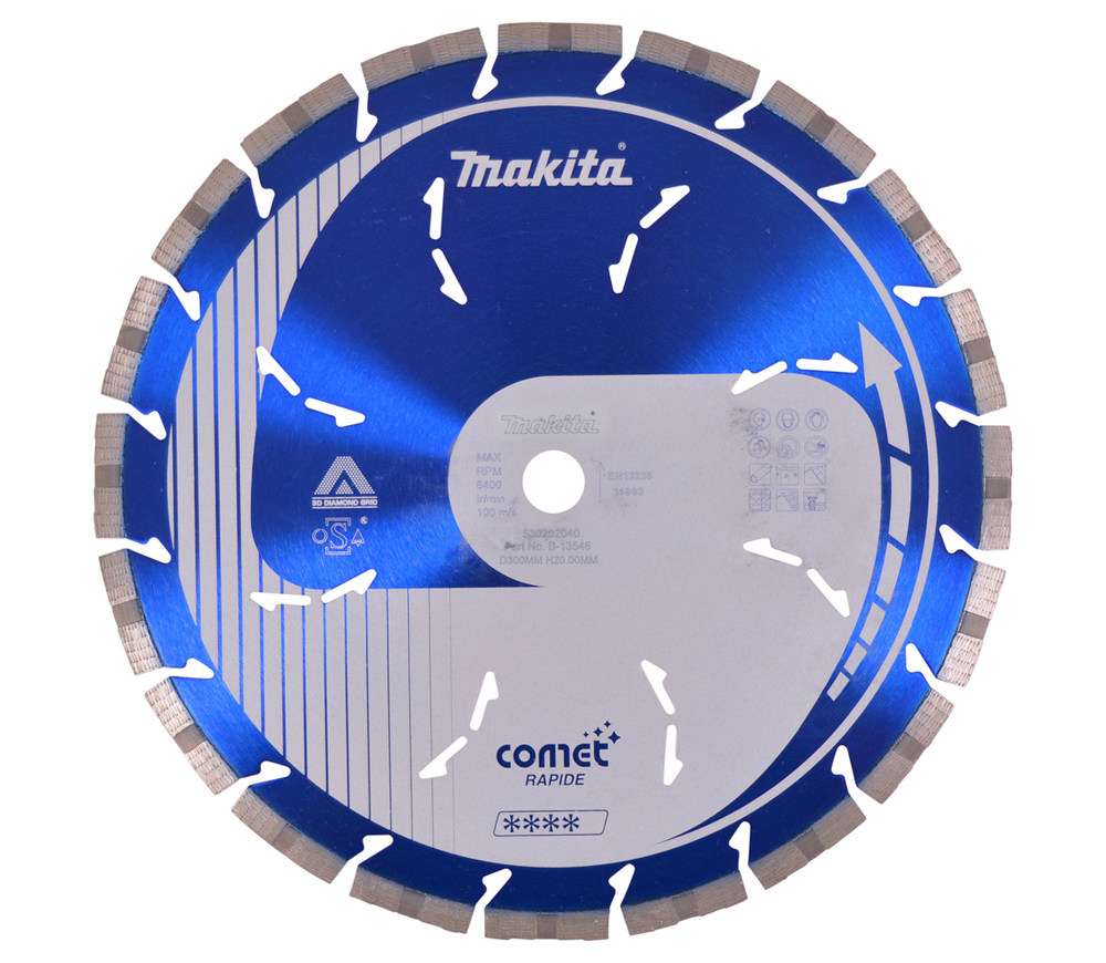 Алмазный отрезной диск MAKITA COMET B-13546 300мм Сегментированный Бетон/Камень/Кирпич photo