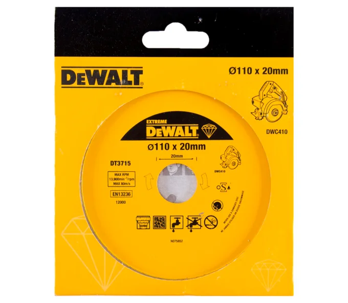 Disc de tăiat cu diamant DEWALT DT3715 110mm Solid Marmura/Granit-2