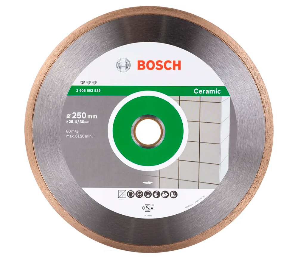 Disc de tăiat cu diamant BOSCH Professional for Ceramic 2608602539 250mm Solid Ceramică photo